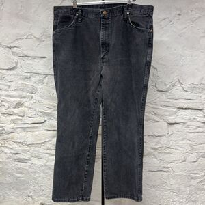 Wrangler 936WBK Vintage Men's Black Denim Jeans Size 38 x 29 Length Zip Fly